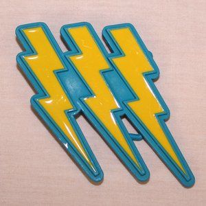 Lightning bolts belt buckle